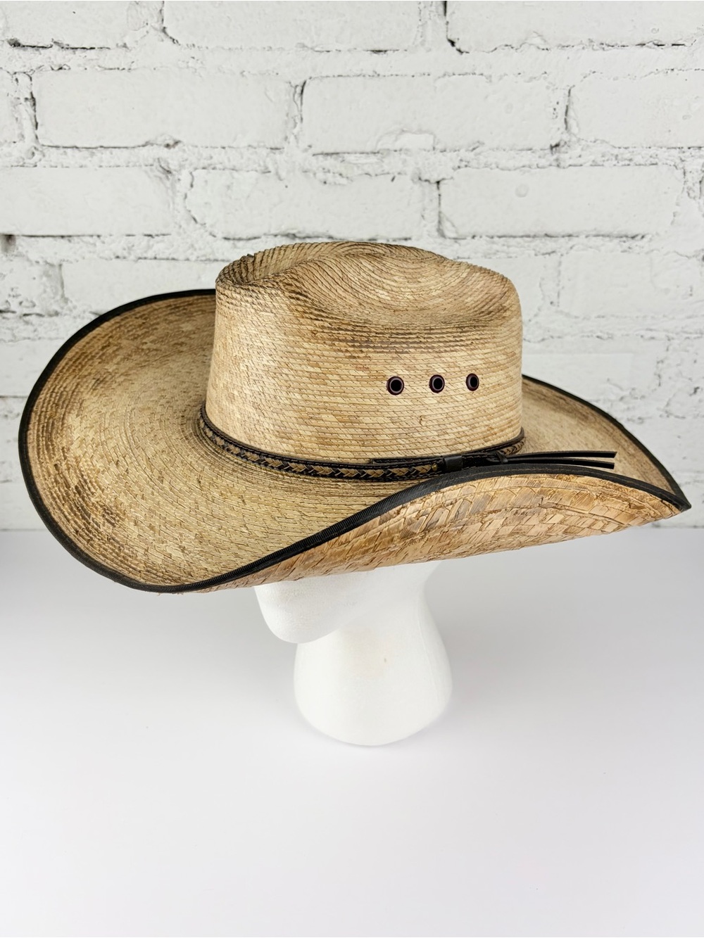 Resistol Western Self Conforming Hat Woven Straw Cowboy 7 1/8th